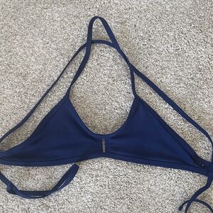 Jolyn Navy Blue Triangle Swim Top